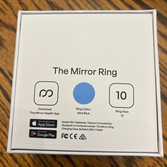 Mirror ring, with Charger, size 10, I would say more like a size 9 - Picture 4 of 14